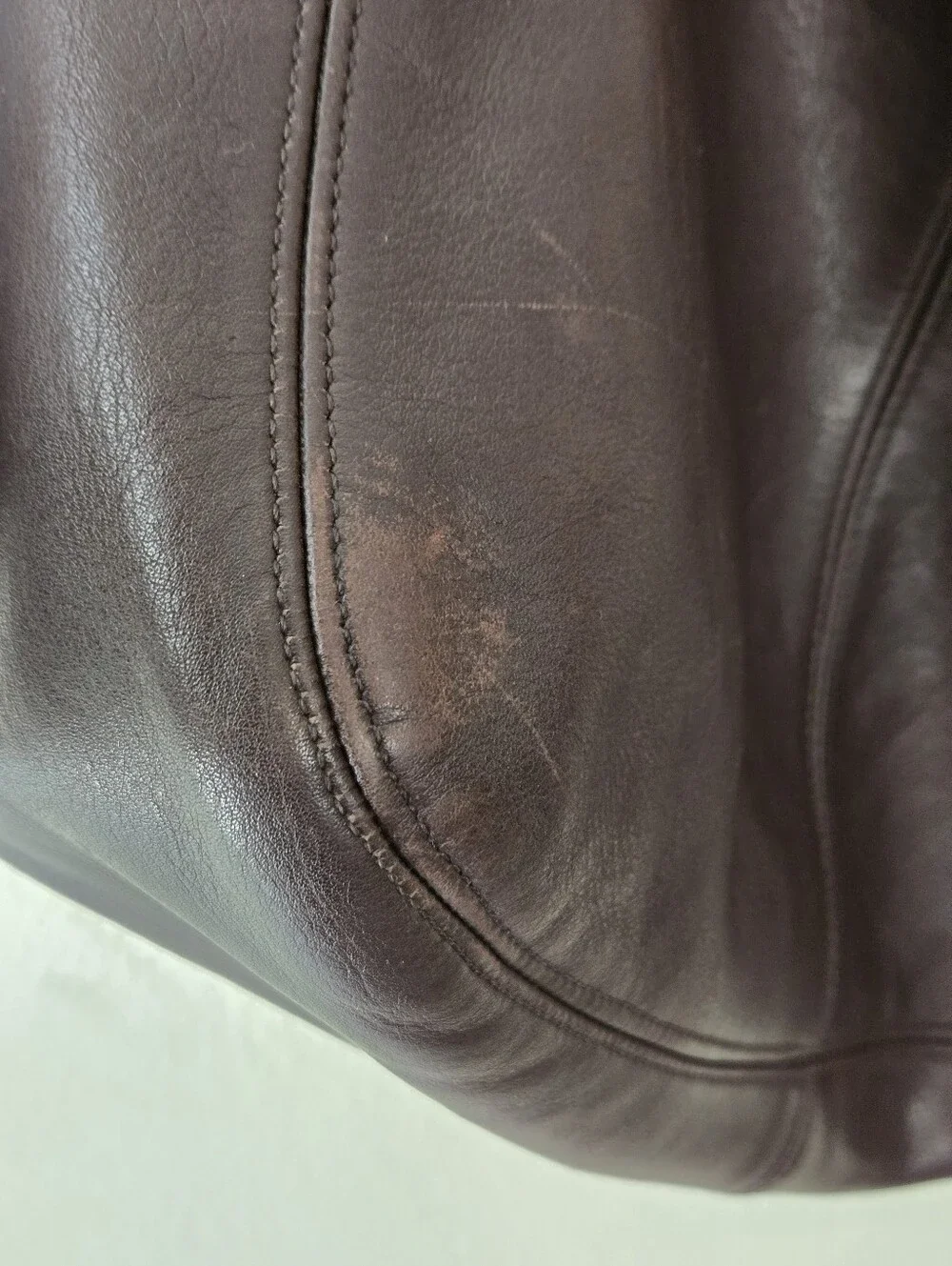 Coach 4177 Flatiron Mahogany Brown Hobo Bag Purse Vintage Leather Distressed